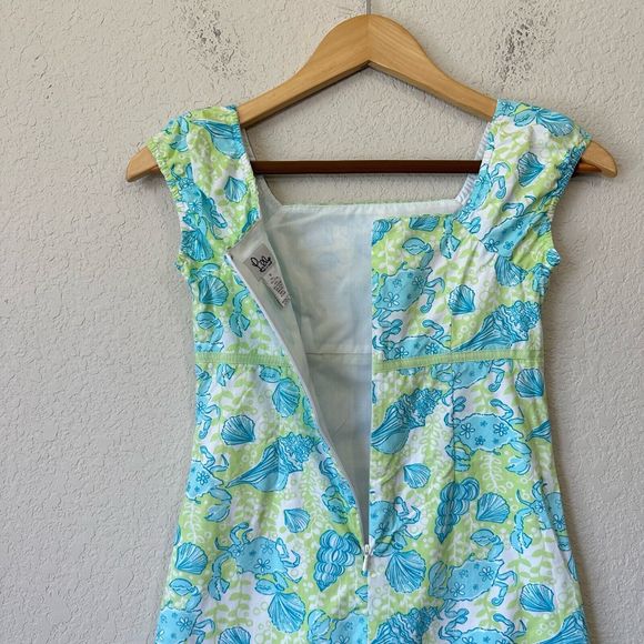 Vintage LILLY PULITZER Girls Sleeveless Crab and Shell Print Dress Multi - Picture 5 of 9